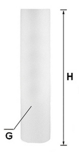 Картридж Аквабрайт Slim Line ПП-5 М, пресованный полипропилен 5 мкм SL10″, механическая очистка