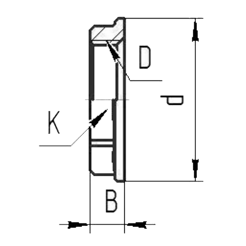 Контргайка БАЗ КГУ никель Ду20 Ру40 корпус — латунь ЛС59-1, с упором, никелированная, резьба внутренняя
