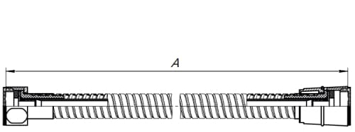 Шланг для душа AQUALINE имп (1/2″) - имп (1/2″) 1.5м в блистере, конус