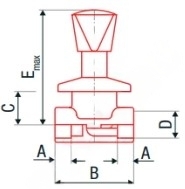 Клапаны запорные FV-Plast Laguna Дн20-25 90°, материал - PP-R, тип присоединения - внутренняя пайка, цвет - серый, хромированный