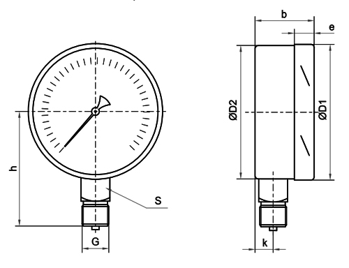 Мановакуумметр низкого давления Росма КМВ-22Р (-0.8-0.8kPa) G1/2 1.5 100мм, тип - КМВ-22Р, радиальное присоединение, -0.8-0.8кПа, резьба G1/2, класс точности 1,5