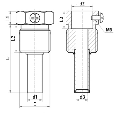 Гильза для термометра Росма БТ серии 211, Китай, L=150 Дн10 Ру250, нержавеющая сталь, резьба М20x1.5