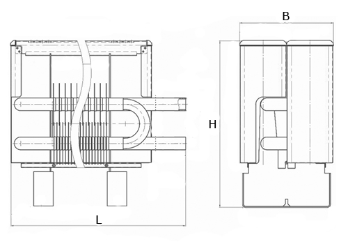 Конвекторы напольные проходные Сантехпром Стиль КПНК 20 П (А01) резьба правая 0.65-2.65КВТ боковое подключение стальные