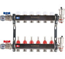 Коллекторы стальные ROMMER RMS-1210 в сборе с расходомерами, 2 - 12 выходов