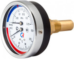 Термоманометр Росма ТМТБ-31Т.1 (0-120С) (0-1МПa), G1/2 2,5, корпус 80мм, тип - ТМТБ-31T.1, длина клапана 46мм, до 120°С, осевое присоединение, 0-1МПa, резьба G1/2, класс точности 2.5