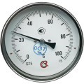 Термометр осевой Росма БТ-51.211 до 350°С L=300мм G1/2 1.5 биметаллический общетехнический 100 мм, тип БТ-51.211, осевое присоединение, шкала 0-350°С, длина штока L=300 мм, резьба G1/2, класс точности 1.5, с защитной латунной погружной гильзой