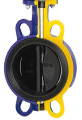 Затвор дисковый поворотный ZETKAMA 497B-200-CD6 Ду200 Ру16 межфланцевый чугунный EPDM с редуктором