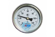 Термометр биметаллический ТБ63 Метер осевой, до 120°С, корпус 63 мм, L=60 мм, присоединение G1/2″