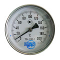 Термометр биметаллический ТБ100 Метер осевой, до 200°С, корпус 100 мм, L=100 мм, присоединение G1/2″
