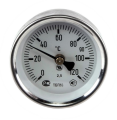 Термометр биметаллический ТБП63/ТР50 НПО Юмас накладной, до 120°С, корпус 63 мм со скобой для крепления