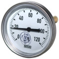 Термометр биметаллический А5002 Wika осевой, до 120°С, корпус 100 мм, L=100 мм, присоединение G1/2″ 3901912 (36523042)